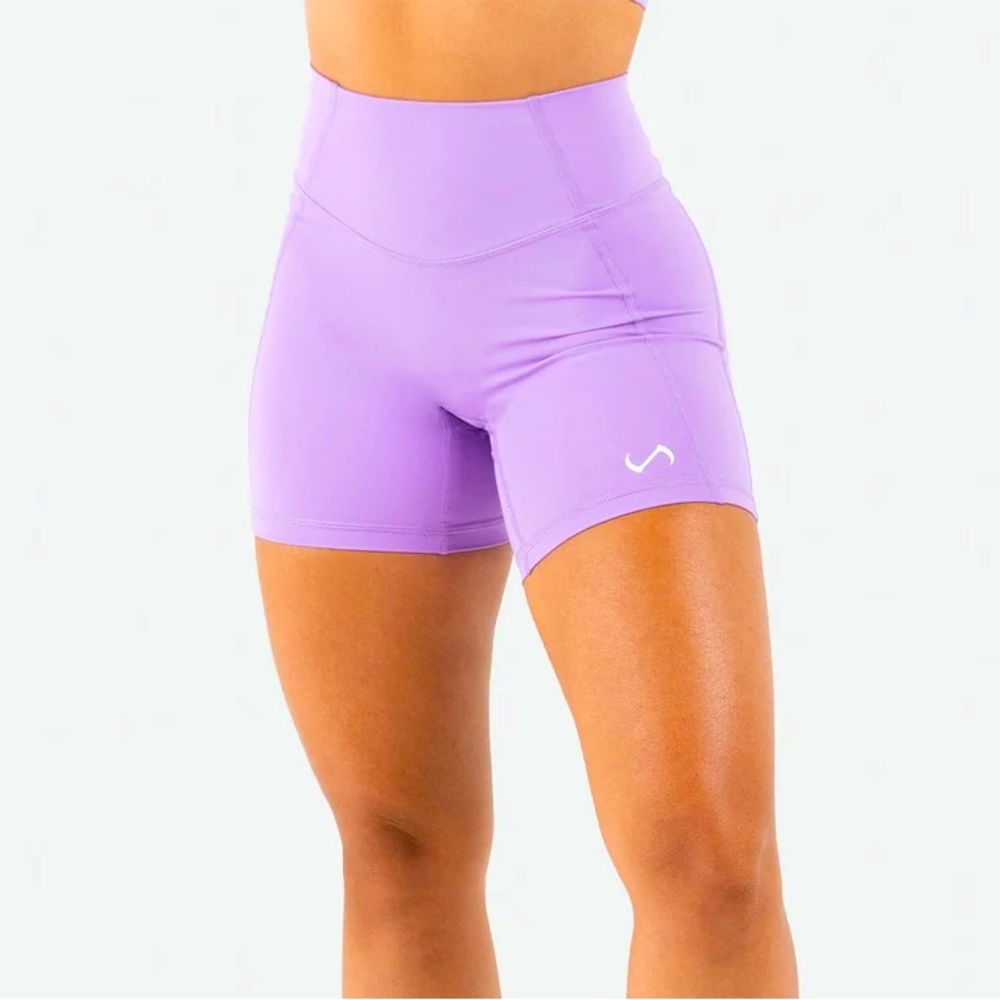 TLF high-waisted gym shorts. Size small. Purple.